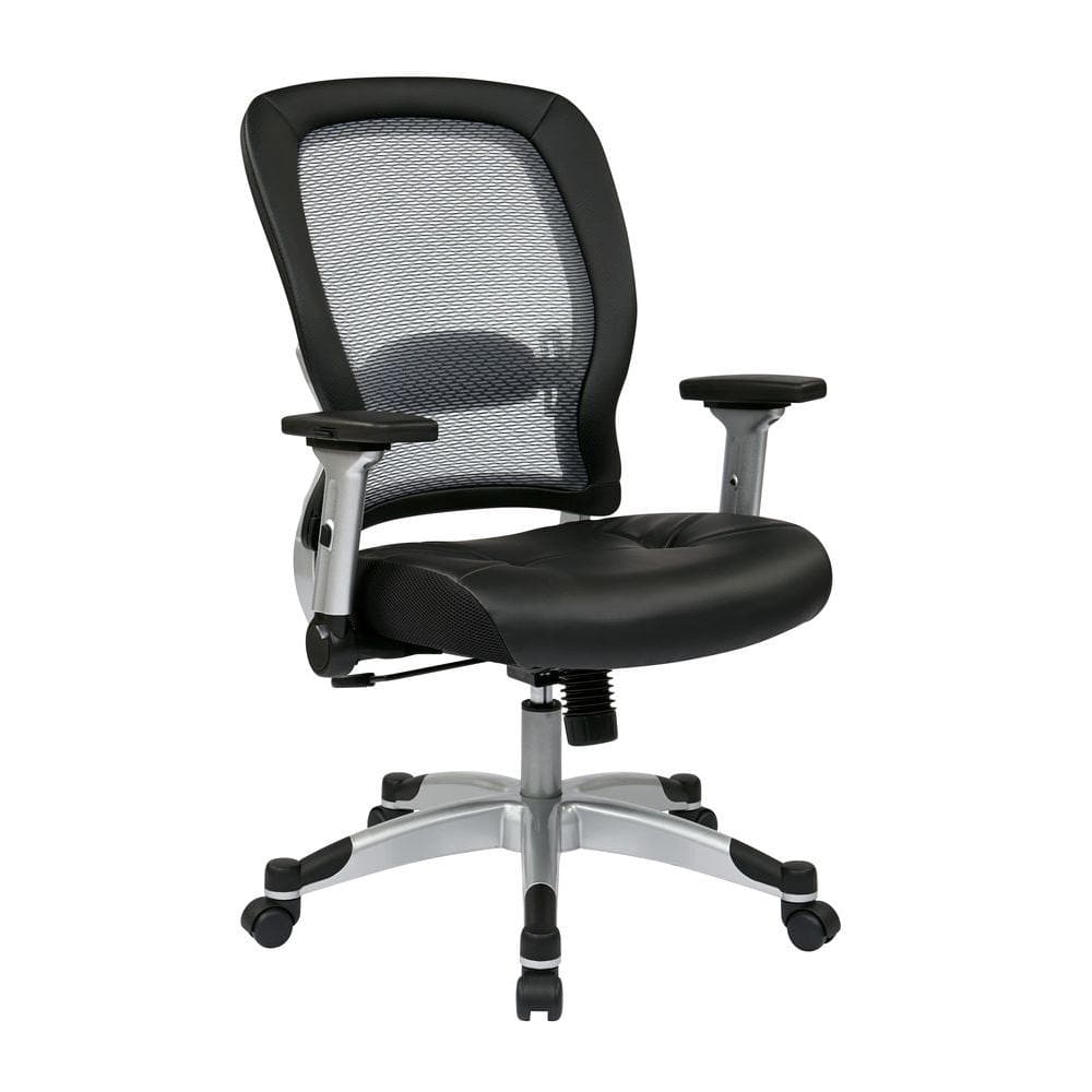 Office Star Products Black and Grey AirGrid Back Office Office Star Products Black and Grey AirGrid Back Office