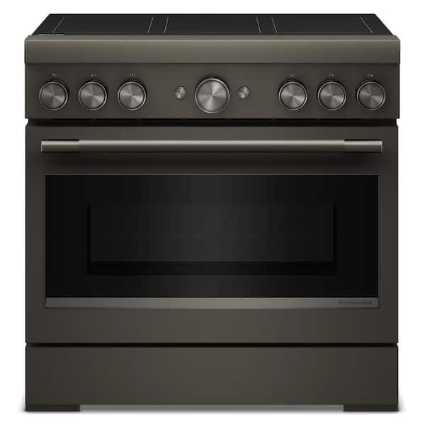 36 in. 6 Elements Commercial-Style Induction Range in Black Ore with Air Fry