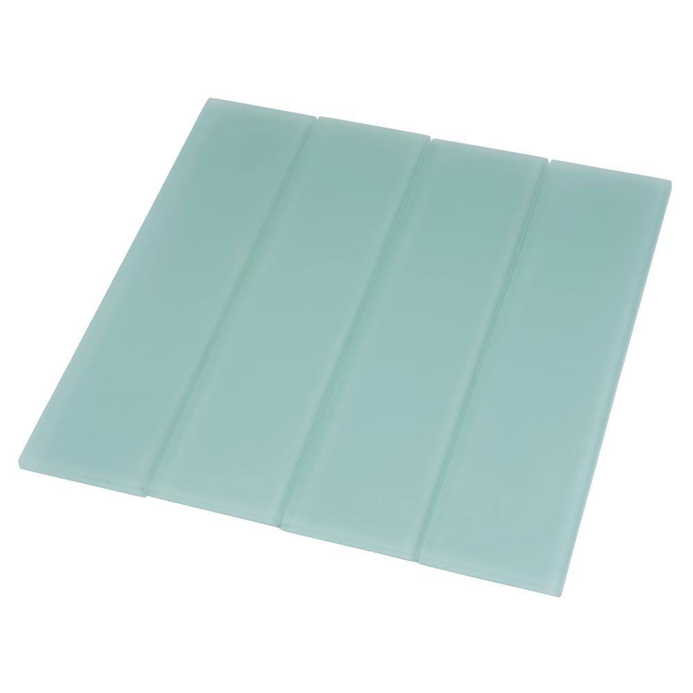 Light Blue Matte Glass 3" x 12" Subway Tile
