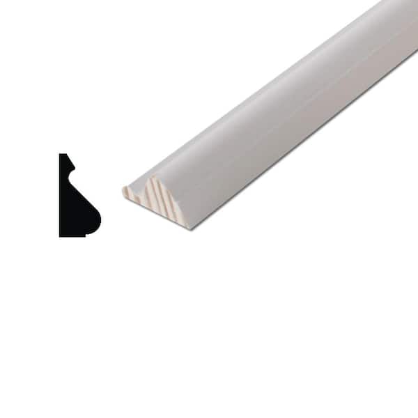 Alexandria Moulding WM 163-11/16 in. D x 1-3/8 in. W Primed 4S Pine Wood Base Cap Moulding