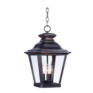 Knoxville 11 in. Wide Bronze 3-Light Outdoor Hanging Lantern