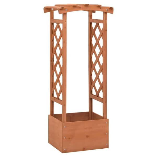 MOEPISY 46.1 in. Firwood Trellis Planter with Arch