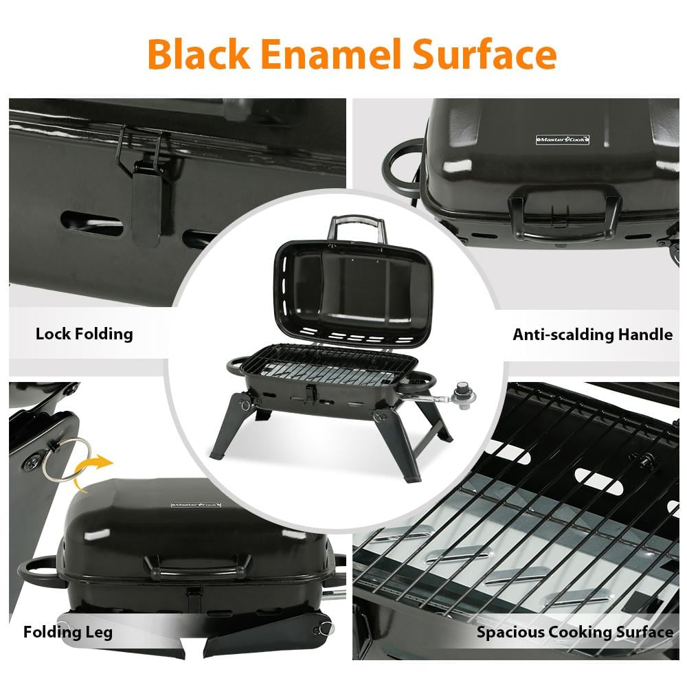 Compact Black Ceramic Portable Propane Gas Grill