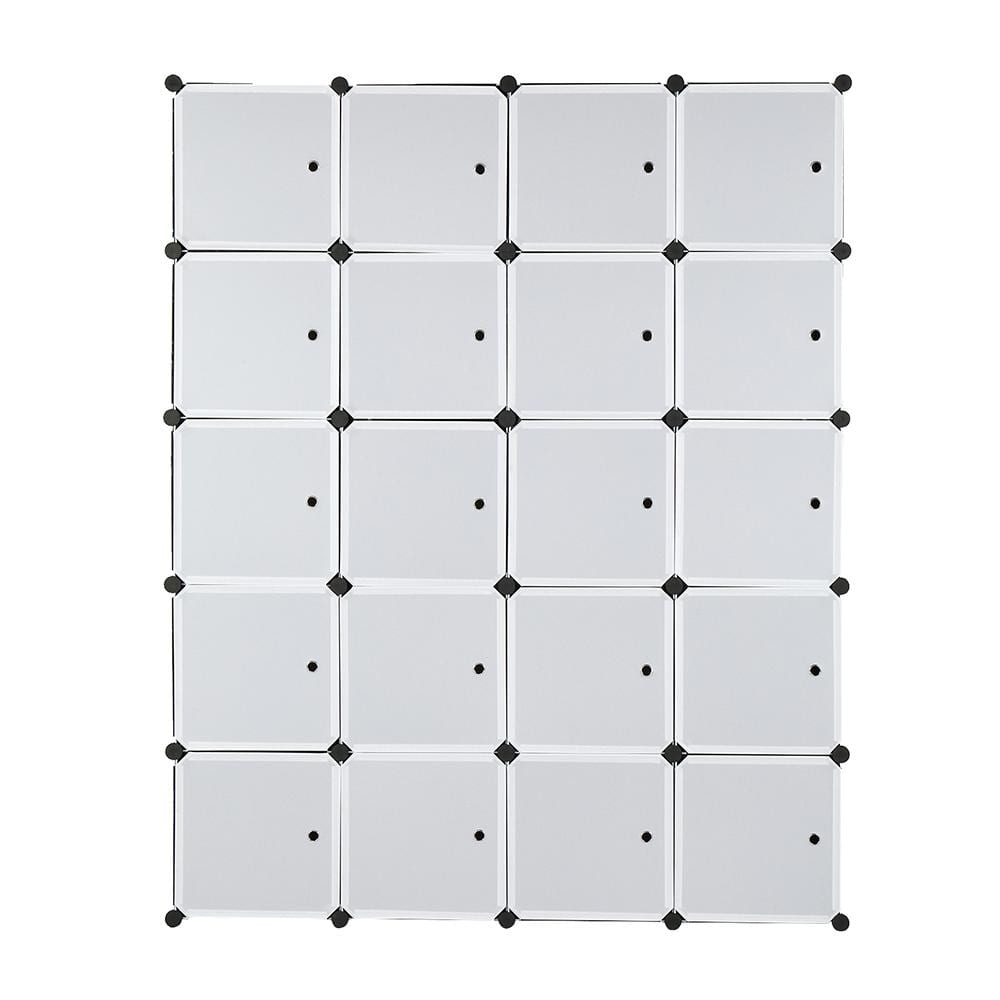 Luxury Living 27.5 in. H x 34.25 in. W x 13.5 in. D Clear Plastic 10-Cube  Organizer 83D - The Home Depot