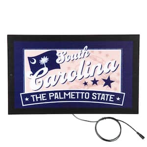 18 in. x 11 in. South Carolina Palmetto State Plug-in LED Lighted Sign