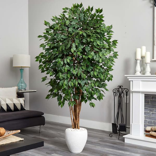 Nearly Natural 72-in Green Indoor Artificial Silk Artificial Tree in the Artificial  Plants & Flowers department at