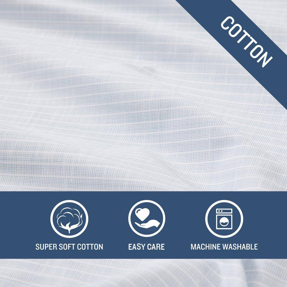 Ala Moana Blue Cotton Percale Queen Sheet Set