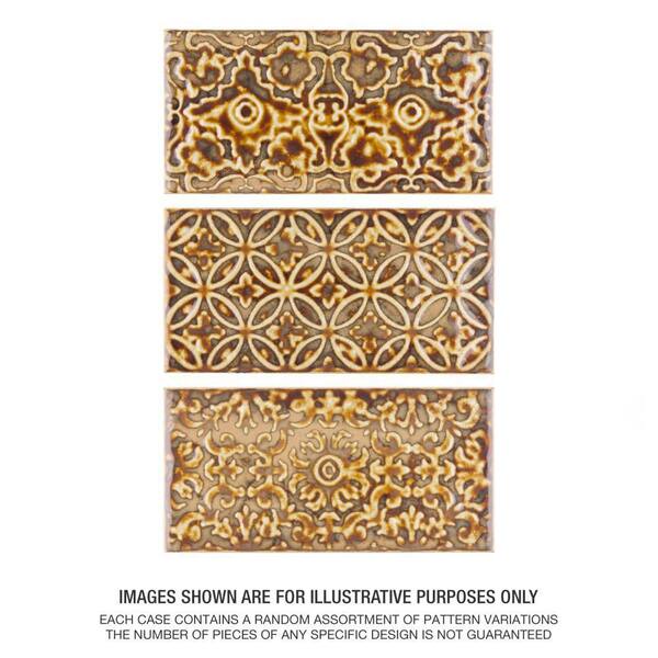 Merola Tile Zurbaran Cobre 4-1/2 in. x 8-7/8 in. Ceramic Merola Tile Zurbaran Cobre 4-1/2 in. x 8-7/8 in. Ceramic