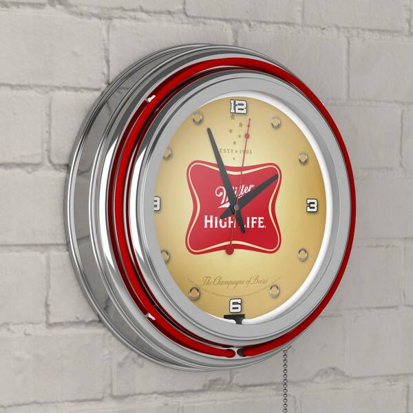 Trademark 14 in. Miller High Life Neon Wall Clock MHL1400 - The