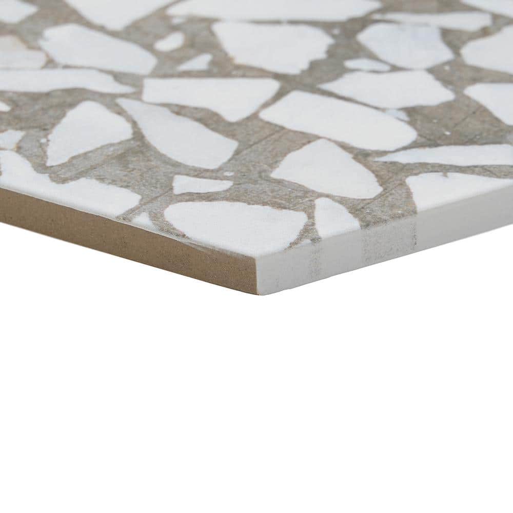 Grigio Terrazzo Look Hexagon Matte Porcelain Floor & Wall Tile