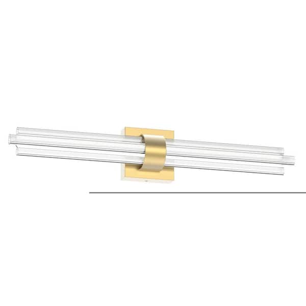 Dorado 27 in. 5CCT 1-Light Gold Integrated LED Vanity Wall Light