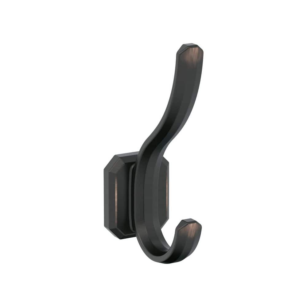 Amerock Granlyn 5-5/16 in. L Oil Rubbed Bronze Double Prong Wall Hook ...