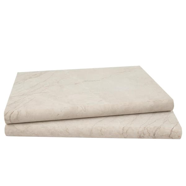 Aegean Pearl 5 cm x 16 in. x 24 in. Tumbled Marble Pool Coping (40-Piece / 106.8 Sq. ft. / Pallet)