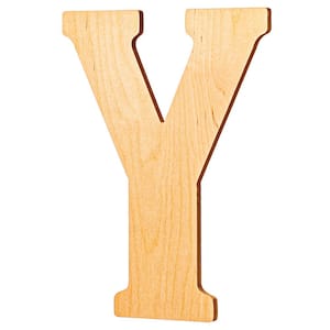 15 in. Oversized Unfinished Wood Letter (Y)