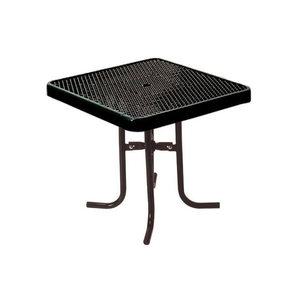 Ultra Play 36 in. Diamond Black Commercial Park Square Low Food Court Portable Table