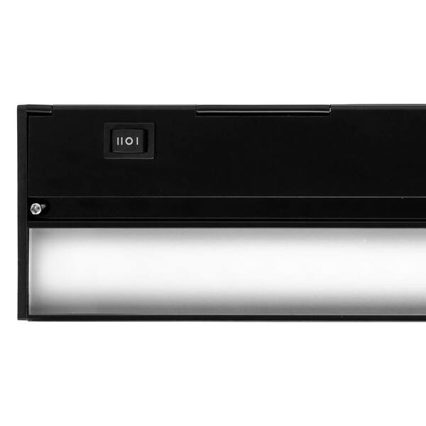 NICOR NUC 21 in. LED Black Under Cabinet Light with Hi Low Off Switch