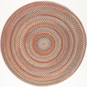 Greenwich Bombay Multi 4 ft. x 4 ft. Round Indoor Braided Area Rug
