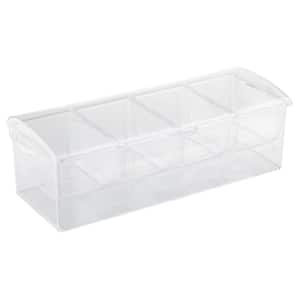 Chiller Collection Clear Plastic 4-Compartment Bar Condiment Holder (6-Pack)