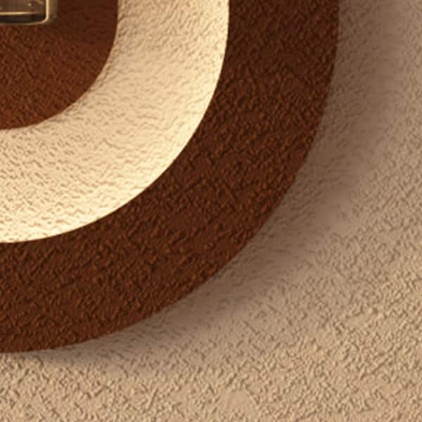 23.63 in. x 47.25 in. Beige 3D LED Sandstone Wall Architectural Decor with Glass Vase and Rabbit Statue by PVC