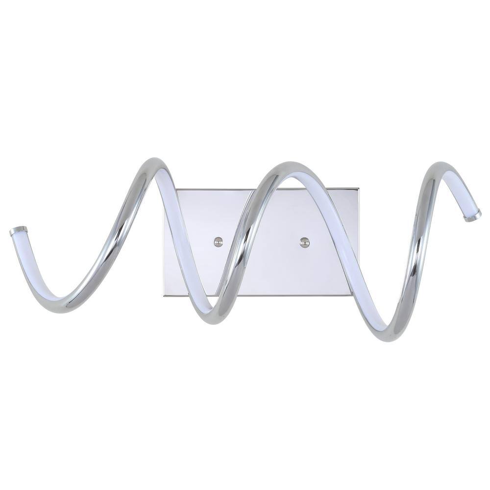 Scribble 20.5" Chrome Modern LED Vanity Wall Sconce