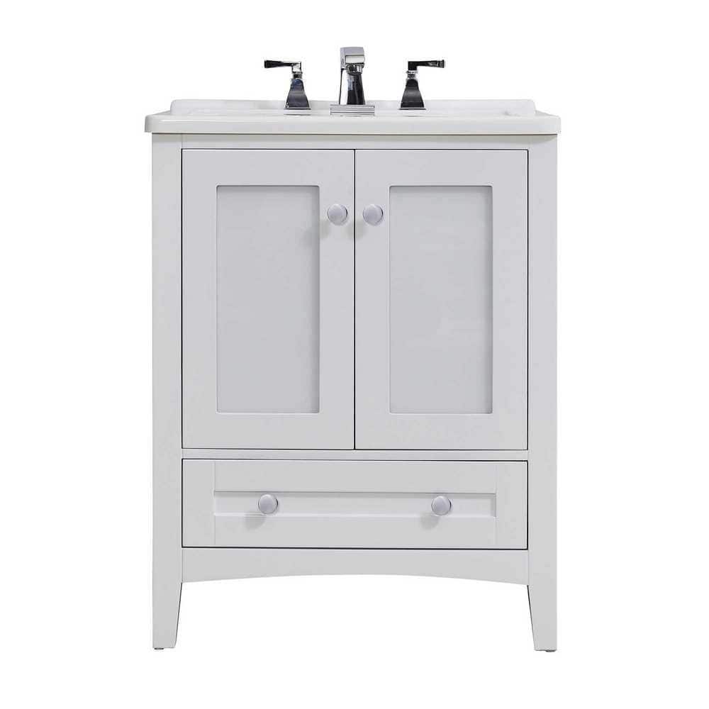 Carter 27 in. x 34 in. White Engineered Wood Laundry Sink