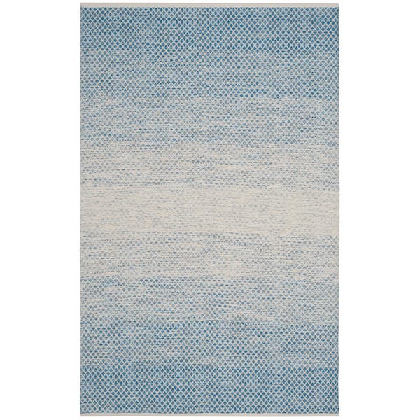 SAFAVIEH Montauk Blue/Ivory 4 ft. x 6 ft. Geometric Area Rug