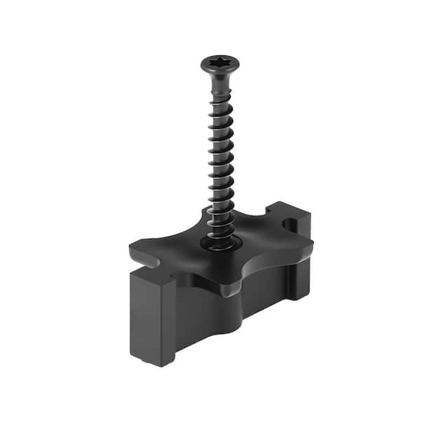 900PCS Hidden Deck Fasteners Universal T Clips & Screws for Composite Decking, Polypropylene for 0. 26in. Gaps Black