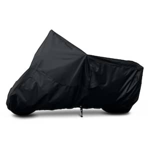Bonanza 65 in. L x 60 in. W (Front) x 43 in. H x 35 in. W (Back) Motorcycle Cover