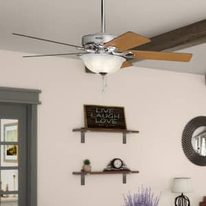 Pro's Best Five Minute 52 in. Indoor Brushed Nickel Ceiling Fan with Light Kit
