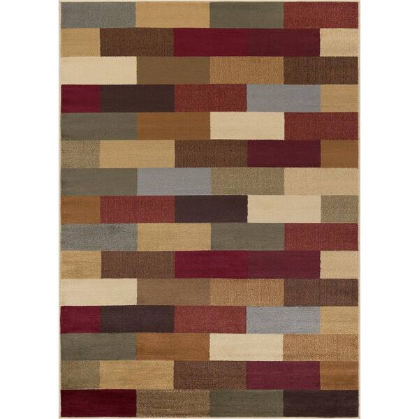 Tayse Rugs Elegance Abstract Multi-Color 8 ft. x 10 ft. Indoor Area Rug