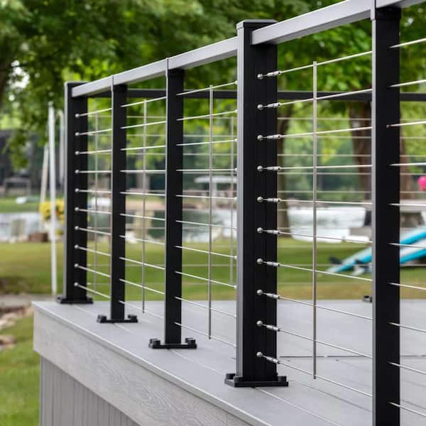 Trex Transcend Lineage 1 in. x 8 in. 12 ft. Island Mist Composite
