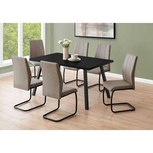 Danielle Antiqued Bronze Wood 60 in 4 Legs Dining Table (Seats 6)