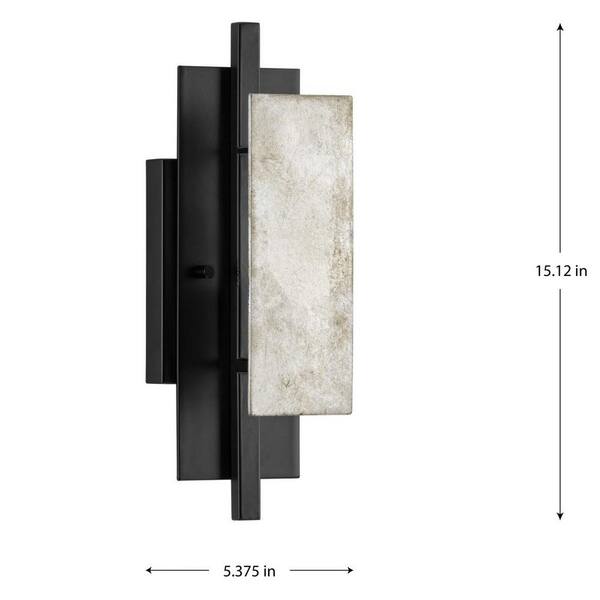 Progress Lighting Lowery Collection 4-Light Matte Black Industrial Luxe  Linear Chandelier with Aged Silver Leaf Accent P400352-31M - The Home Depot
