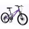 20 in. Mountain Bike, 7-Speed Teenager, Ages 8-12 Kids' Bicycles, Front Suspension Disc U Brake, 14 in. H Steel Frame