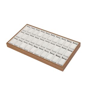 30 Slots Wooden Watch Display Tray Jewelry Box Organizer Storage
