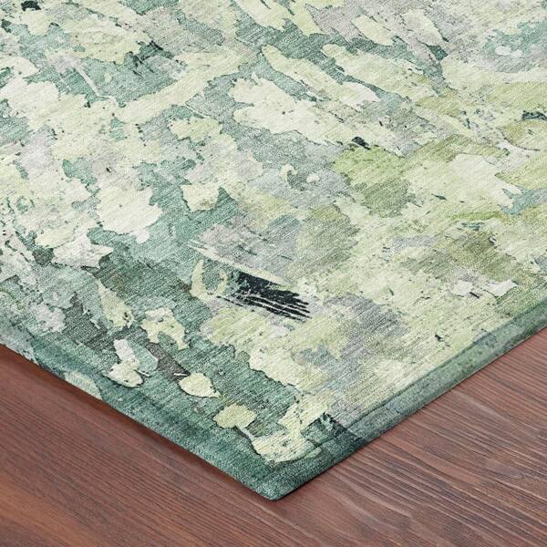 Chantille Machine Washable Indoor/Outdoor Abstract ACN2736 Mint 2 ft. x 3 ft. Accent Rug