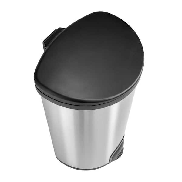 HDX 13.2 Gal. Stainless Steel Toe Tap Automatic Lid Open/Close Sensor Trash Can TTT-50-19 - The Home