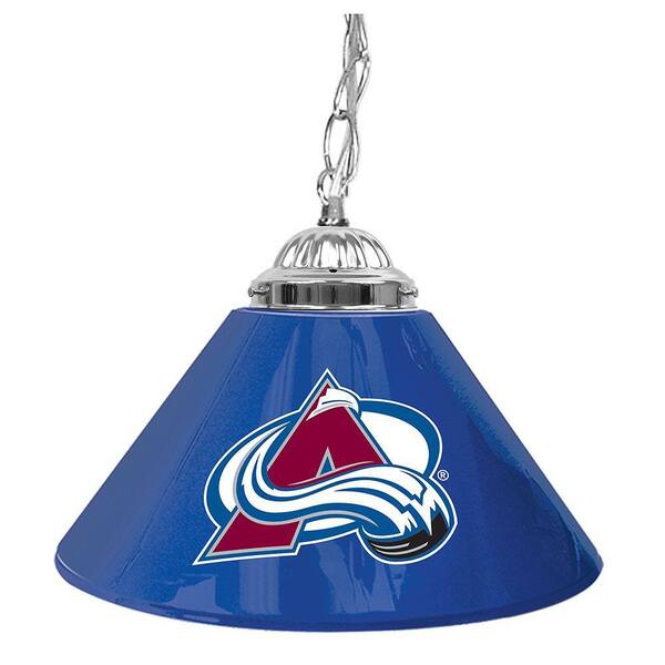 Trademark NHL Colorado Avalanche 14 in. Single Shade Stainless Steel Hanging Lamp