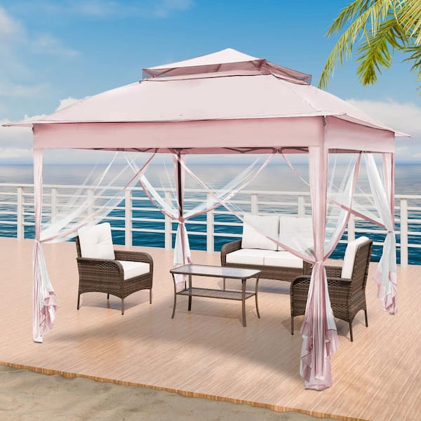 COOS BAY 11 ft. x 11 ft. Patio Portable Gazebo Pop-Up Canopy Gazebo ...
