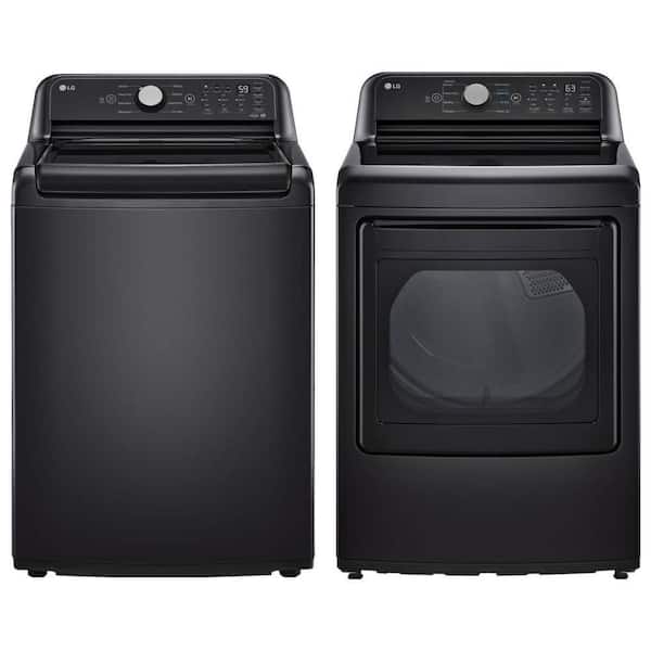 5.0 cu. ft. Onyx Black Top Load Washer and 7.3 cu. ft. Dryer Set