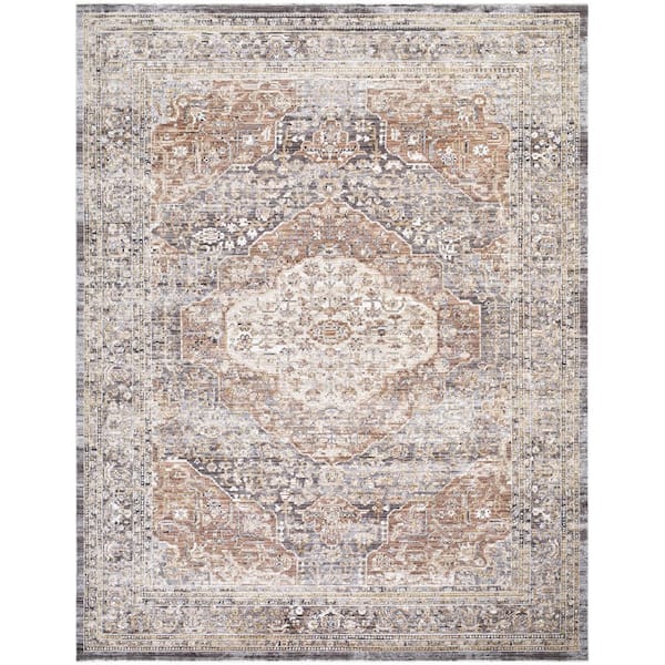 Mansfield MFD-2308 7 ft. x 10 ft. Brown Machine Woven Area Rug