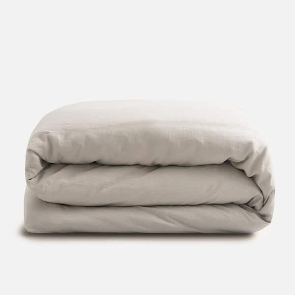 SIJO Fog King / California King French Linen Duvet Cover