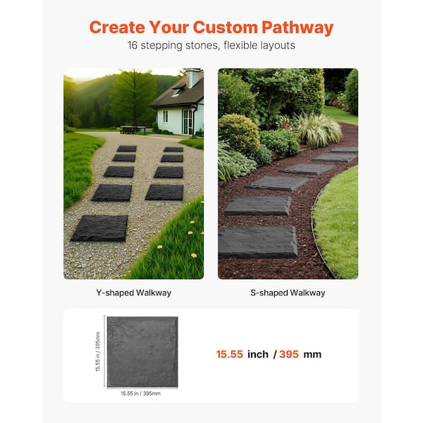 Concrete Stepping Stone With Ground Stakes Walkway Stepping Stones