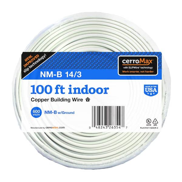 100 ft. 10/3 Gray Solid CU UF-B W/G Wire