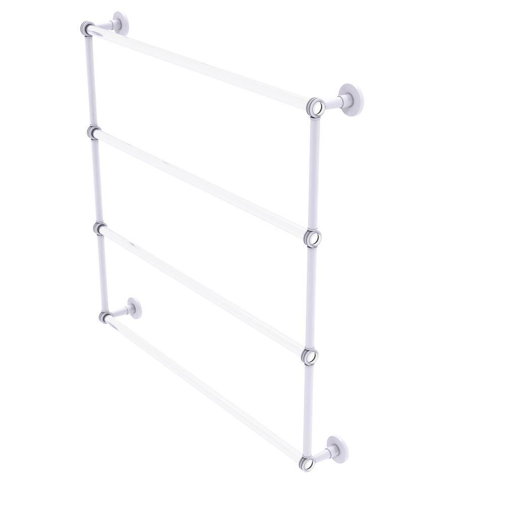 Clearview 36 in. 4-Tier Ladder Towel Bar with Dotted Accents in Matte White price history on PriceWatchPro