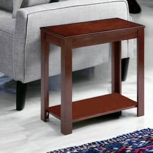 24 in. Brown Rectangle MDF End Table