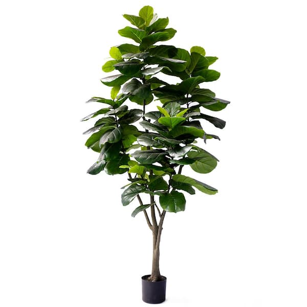 7.5 ft. Large Real Touch Artificial Fiddle Leaf Fig Tree in Pot