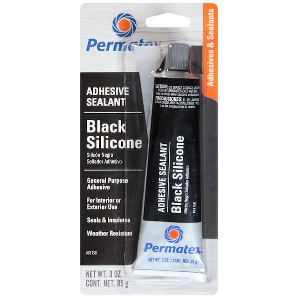 Permatex 3 oz. Black Silicone Adhesive Sealant