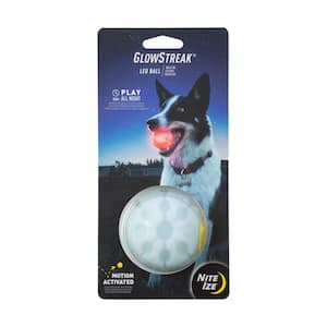 GlowStreak LED Red Ball Dog Toy