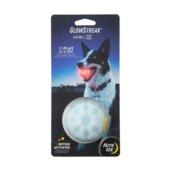 Nite Ize GlowStreak LED Red Ball Dog Toy